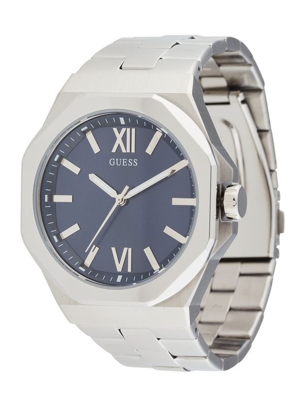 GUESS GUESS Analogna ura 'EMPEROR'  marine / srebrna