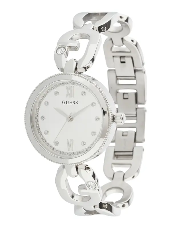 GUESS GUESS Analogna ura 'Empower'  srebrna / bela