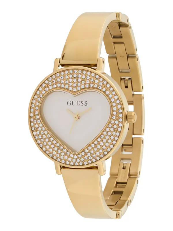 GUESS GUESS Analogna ura 'HARTLY'  zlata / bela