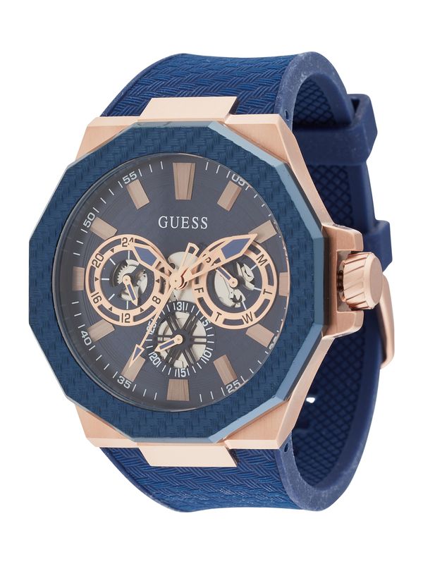 GUESS GUESS Analogna ura 'INDY'  temno modra / rožnato zlata