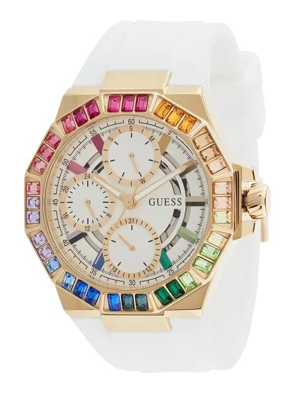 GUESS GUESS Analogna ura  kobalt modra / zlata / majnica / bela