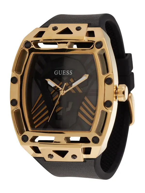 GUESS GUESS Analogna ura 'Legend'  zlata / črna