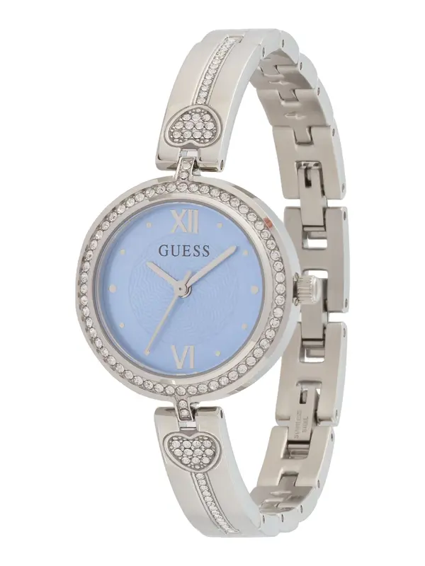 GUESS GUESS Analogna ura 'LOVEY'  srebrna
