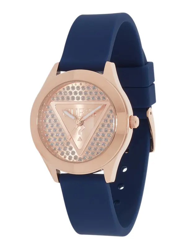 GUESS GUESS Analogna ura  marine / rožnato zlata
