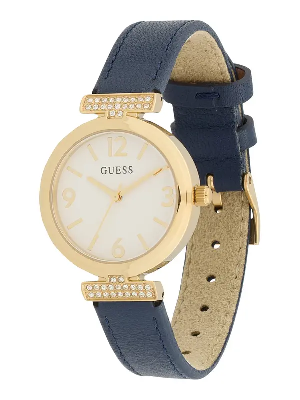 GUESS GUESS Analogna ura  marine / zlata / transparentna