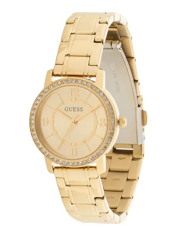 GUESS GUESS Analogna ura 'Melody'  zlata / črna