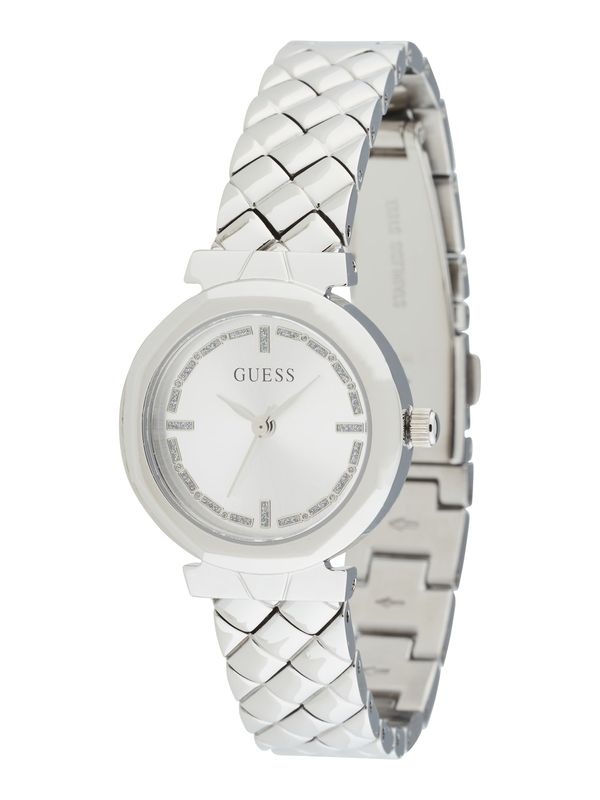 GUESS GUESS Analogna ura 'MINI RUMOUR'  srebrna / bela