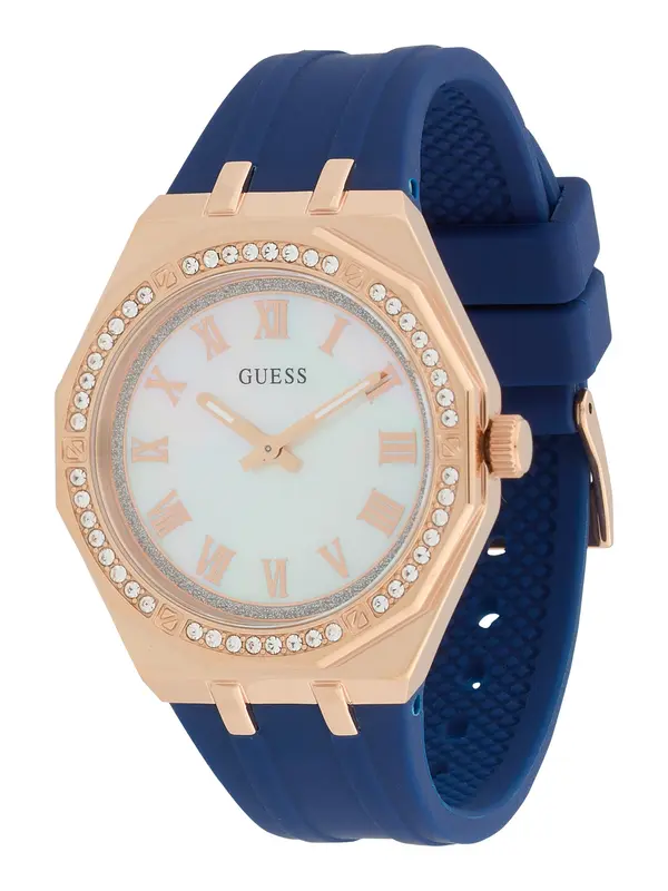 GUESS GUESS Analogna ura  modra / zlata / bela
