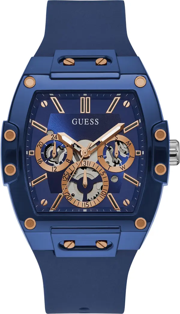 GUESS GUESS Analogna ura 'PHOENIX'  temno modra / zlata / srebrna