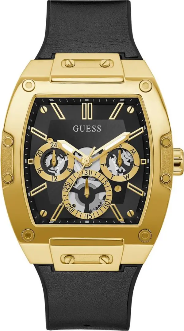 GUESS GUESS Analogna ura 'Phoenix'  zlata / črna