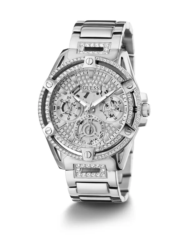 GUESS GUESS Analogna ura 'Queen'  srebrna