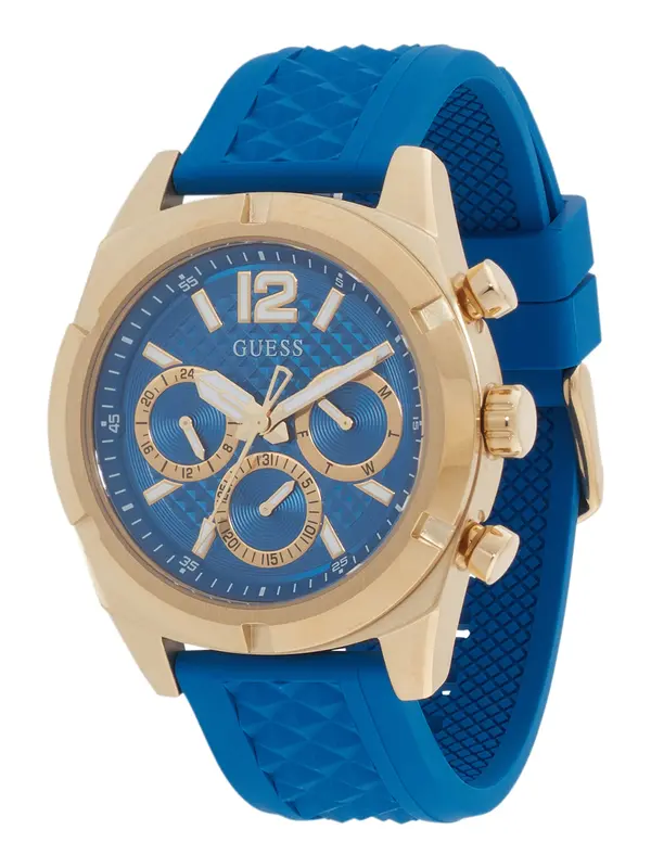 GUESS GUESS Analogna ura 'Resistance'  modra / zlata