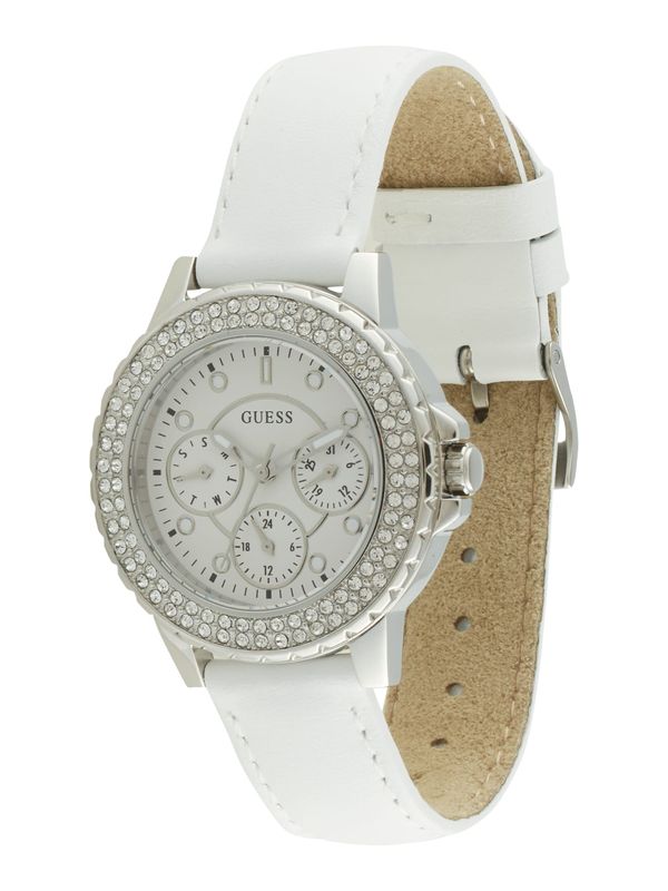 GUESS GUESS Analogna ura  srebrna / bela