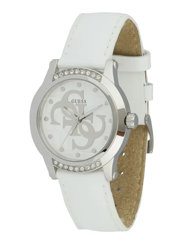 GUESS GUESS Analogna ura  srebrna / bela