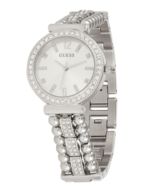 GUESS GUESS Analogna ura  srebrna / transparentna / bela