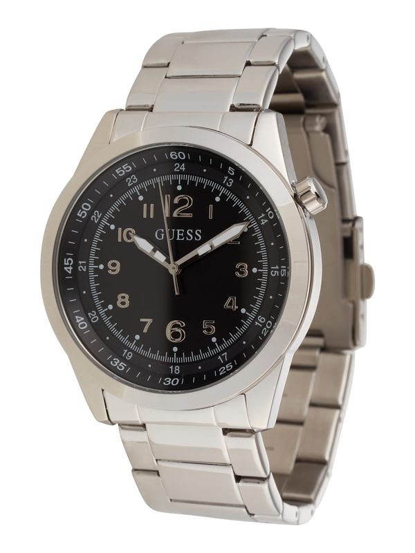 GUESS GUESS Analogna ura  srebrno-siva / črna