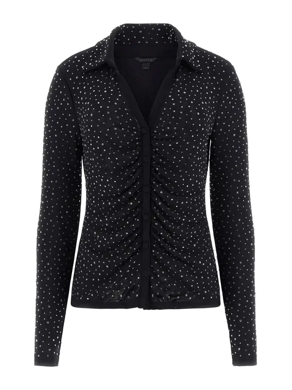 GUESS GUESS Bluza 'IBIZA'  črna / transparentna