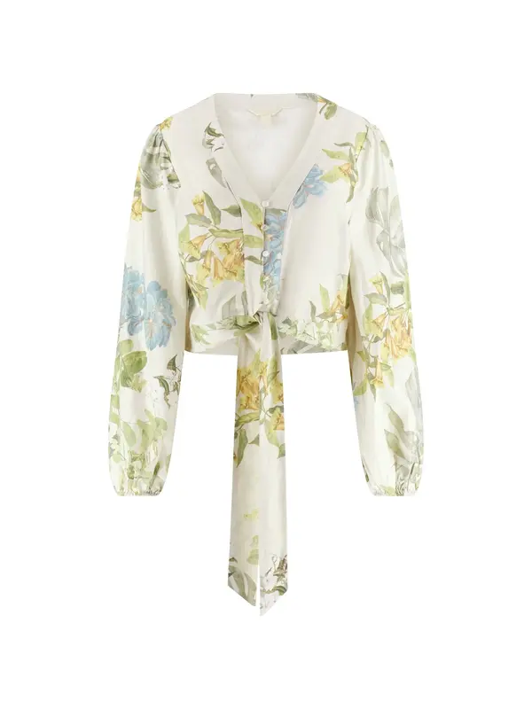GUESS GUESS Bluza 'Shirley'  svetlo modra / oliva / pastelno zelena / bela