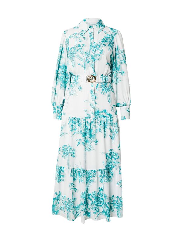 GUESS GUESS Dolga srajca  turkizna / bela