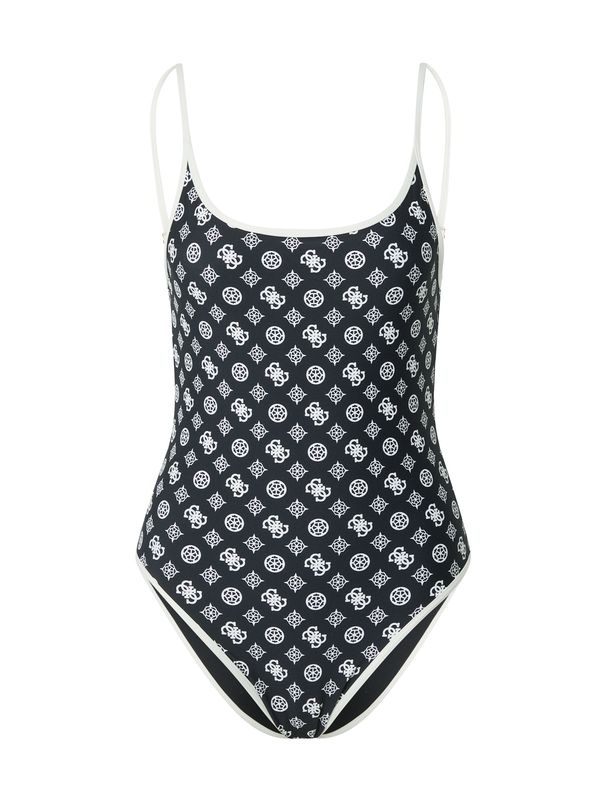 GUESS GUESS Enodelne kopalke  črna / bela