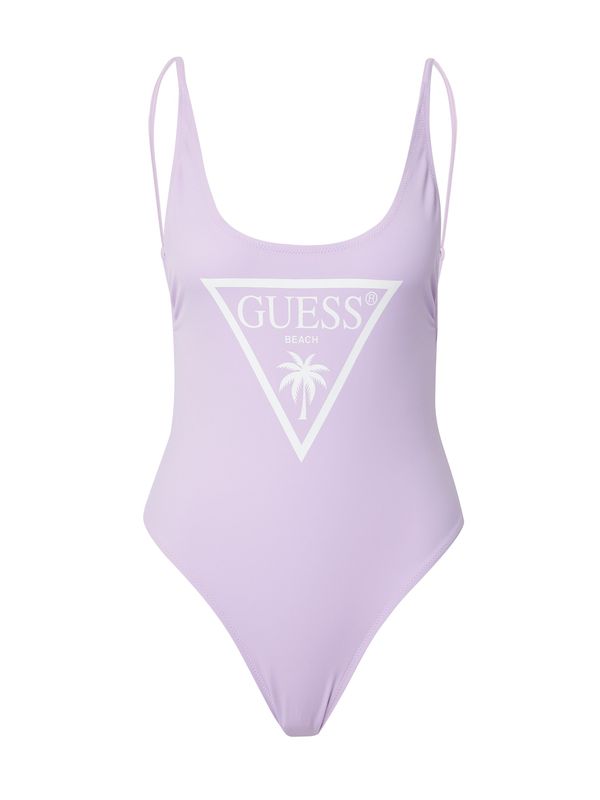 GUESS GUESS Enodelne kopalke  pastelno lila / bela