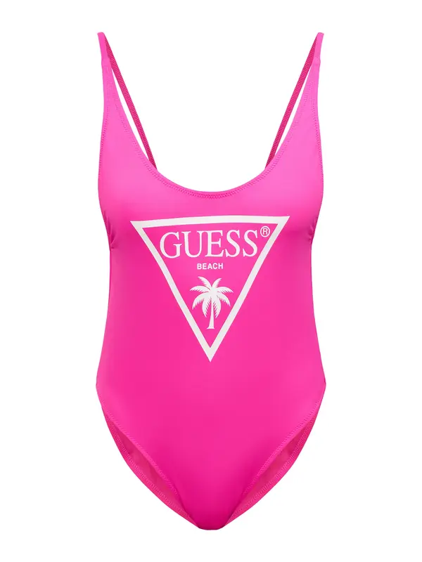 GUESS GUESS Enodelne kopalke 'VIOLET'  neonsko roza / bela