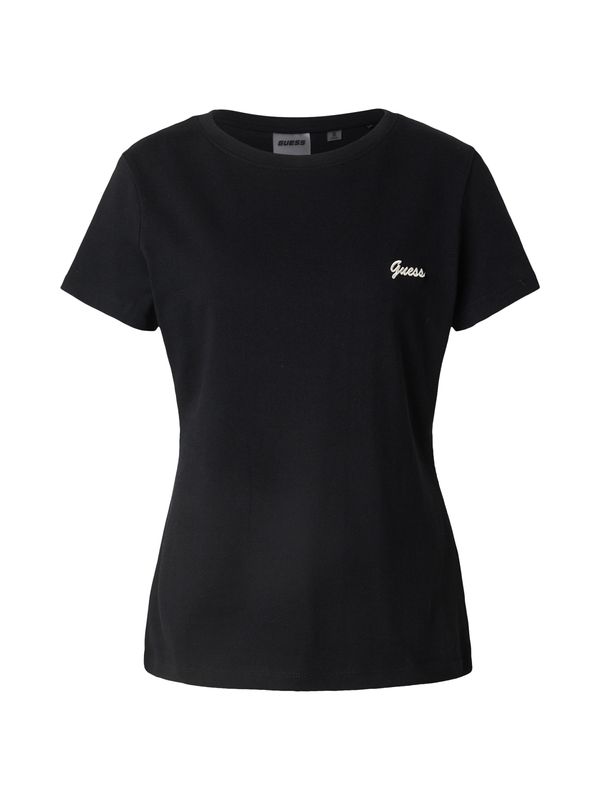 GUESS GUESS Funkcionalna majica 'IRIS'  črna / bela