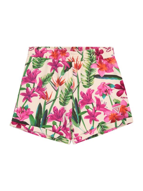 GUESS GUESS Hlače  bež / zelena / oranžna / roza