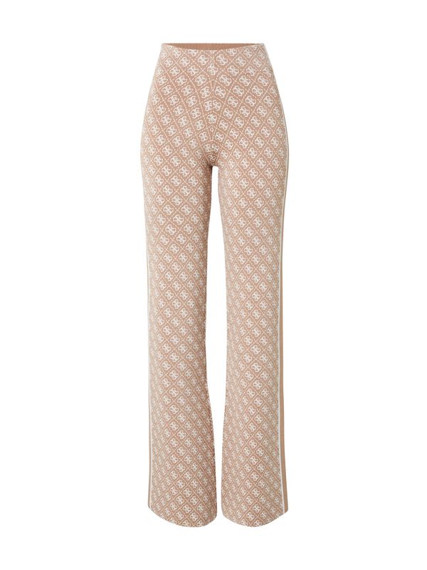 GUESS GUESS Hlače 'LISE'  kamela / bela