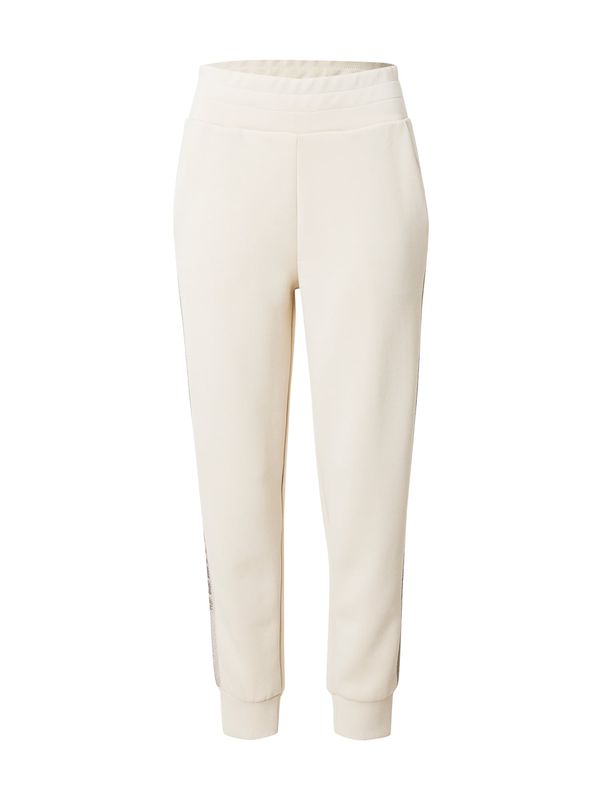 GUESS GUESS Hlače 'VICTOIRE'  bež / temno siva / off-bela