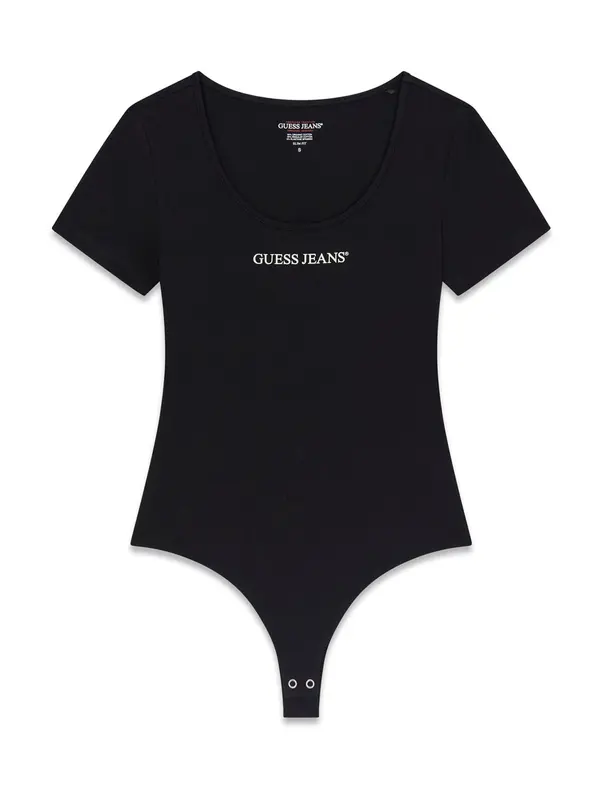 GUESS JEANS GUESS JEANS Bodi majica  črna / bela