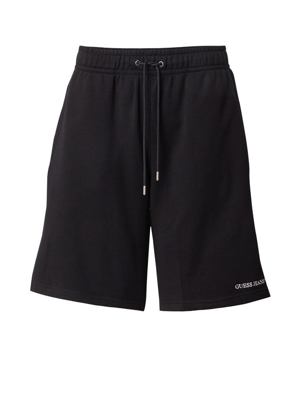 GUESS JEANS GUESS JEANS Hlače  črna / off-bela