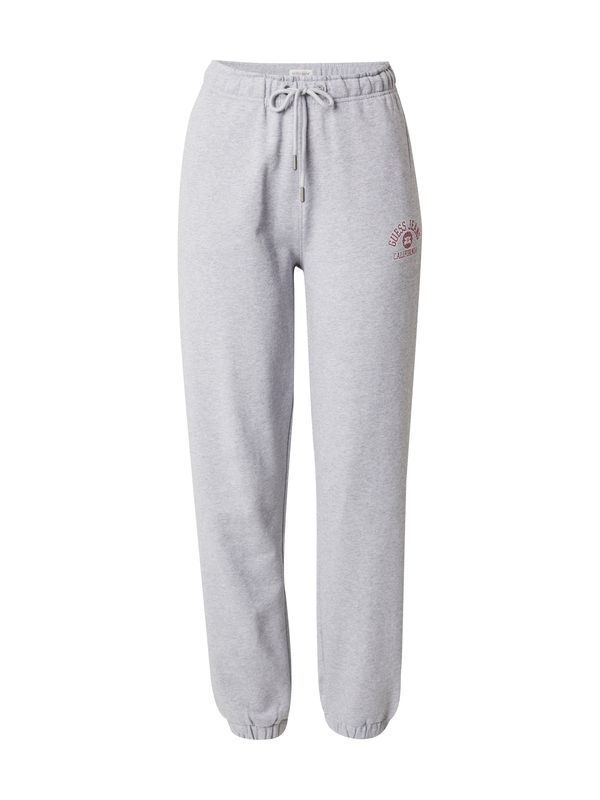 GUESS JEANS GUESS JEANS Hlače  pegasto siva / temno rdeča / bela