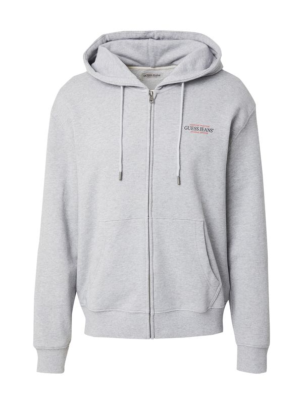 GUESS JEANS GUESS JEANS Jopa na zadrgo  pegasto siva / rdeča / črna