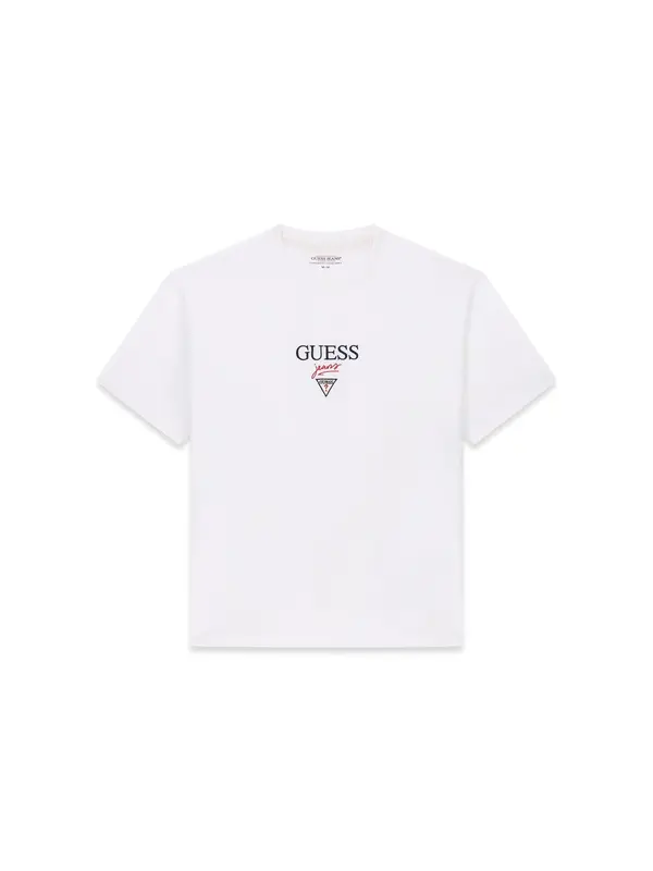 GUESS JEANS GUESS JEANS Majica 'Baker'  marine / rdeča / bela