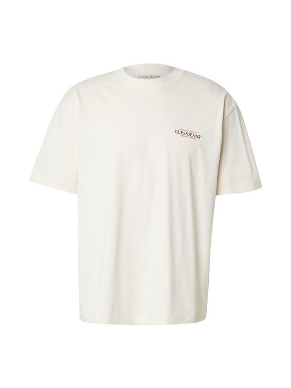 GUESS JEANS GUESS JEANS Majica  bež / rdeča / črna