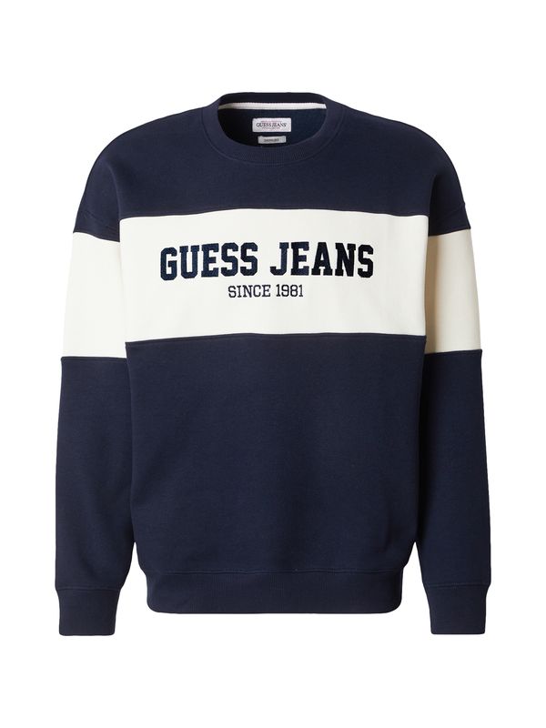 GUESS JEANS GUESS JEANS Majica 'HORIZONT'  mornarska / bela