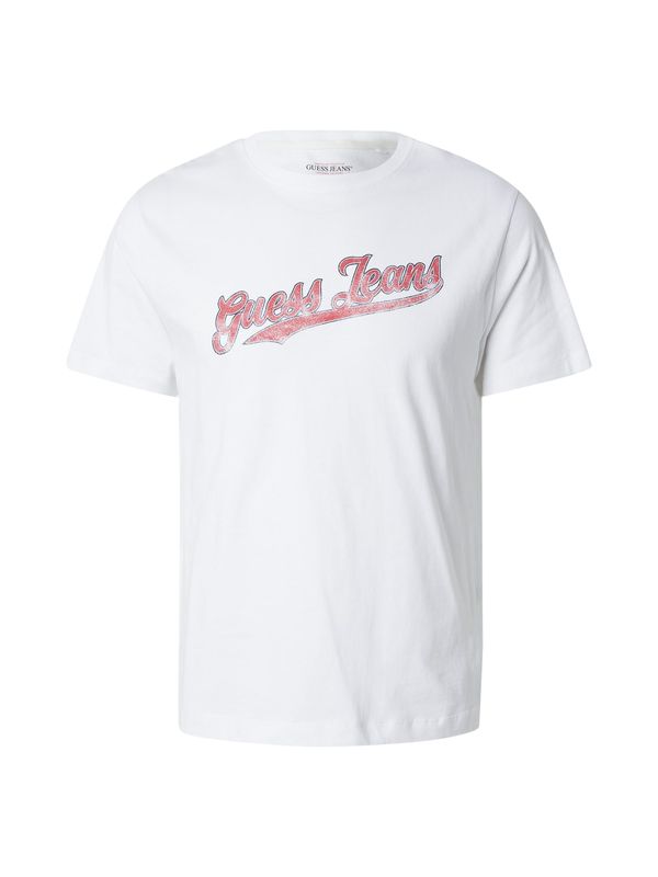 GUESS JEANS GUESS JEANS Majica  karminsko rdeča / bela