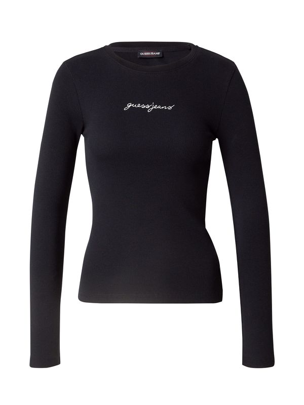 GUESS JEANS GUESS JEANS Majica  kremna / črna