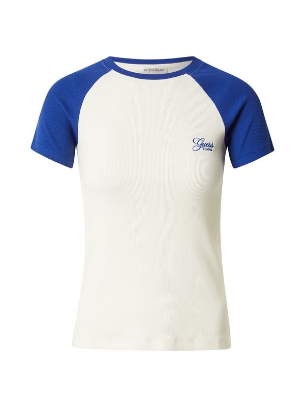 GUESS JEANS GUESS JEANS Majica  kremna / kraljevo modra