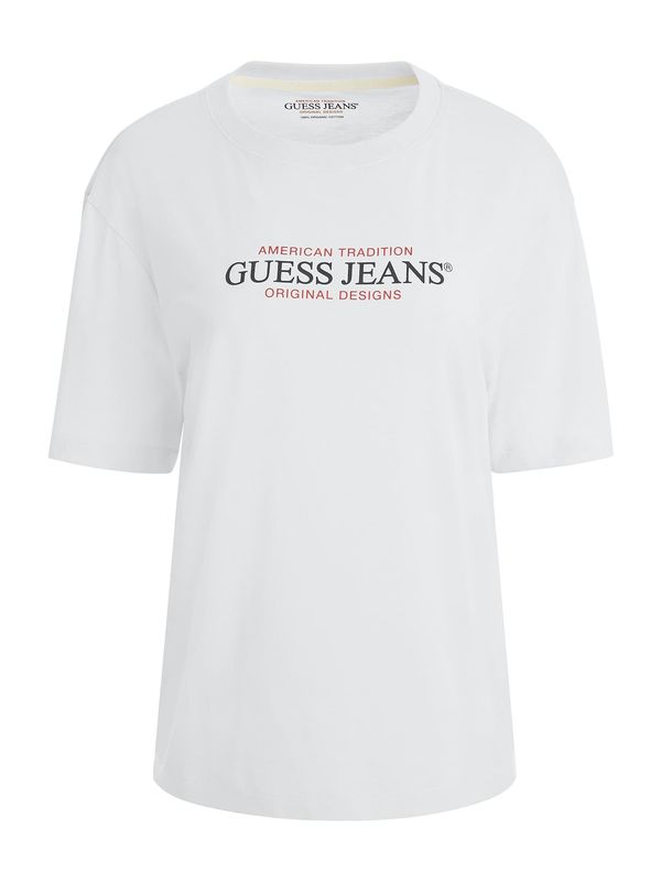 GUESS JEANS GUESS JEANS Majica  krvavo rdeča / črna / bela