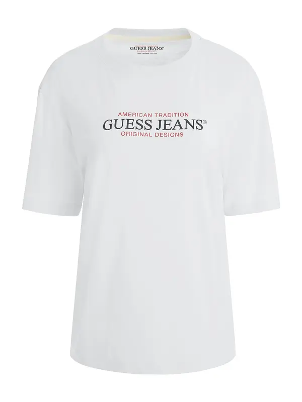 GUESS JEANS GUESS JEANS Majica  krvavo rdeča / črna / bela