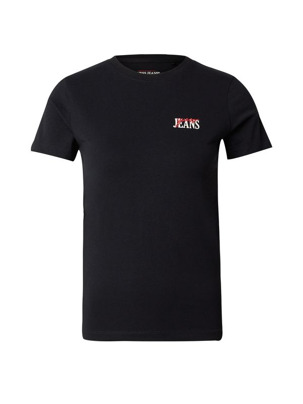 GUESS JEANS GUESS JEANS Majica  oranžna / črna / bela