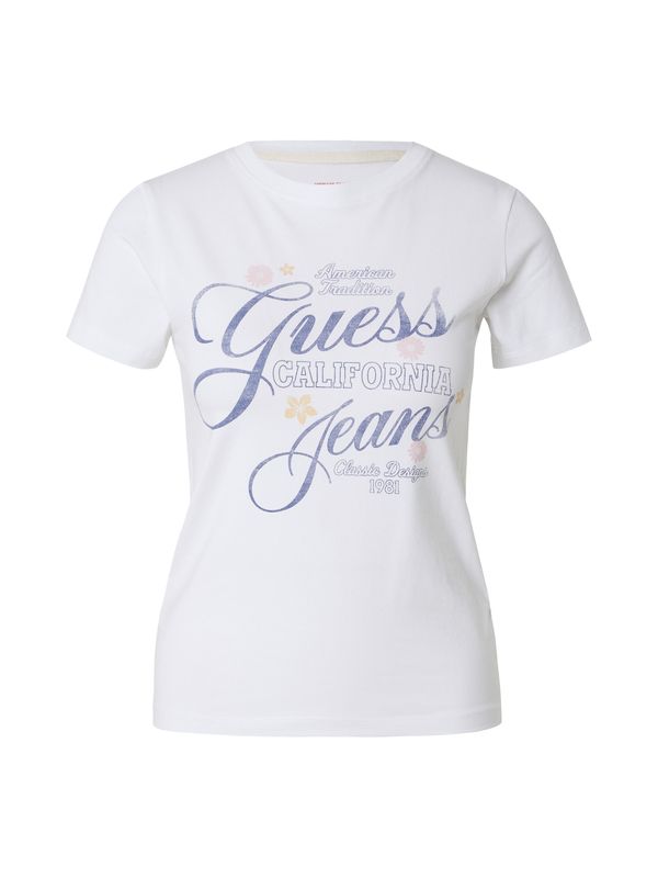 GUESS JEANS GUESS JEANS Majica  svetlo bež / opal / puder / bela