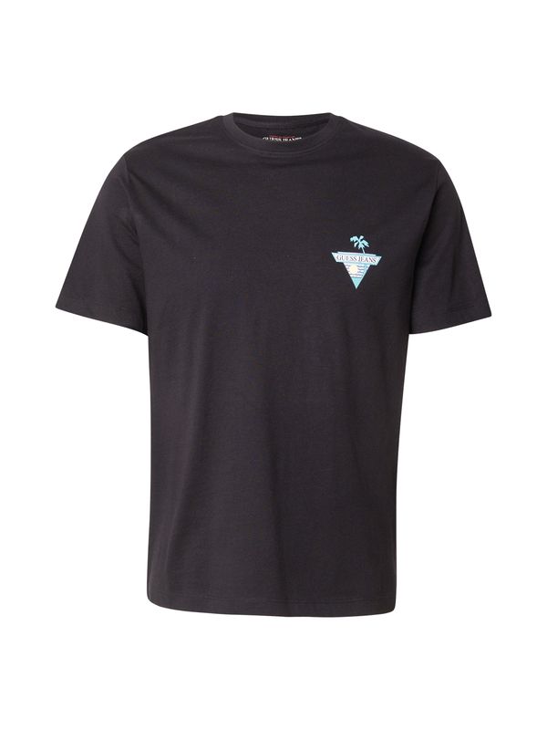 GUESS JEANS GUESS JEANS Majica  svetlo modra / žad / črna / bela