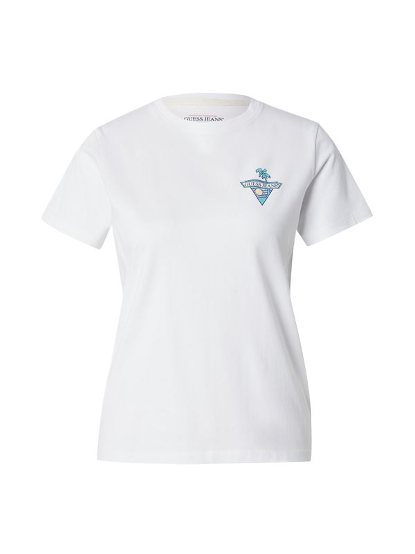 GUESS JEANS GUESS JEANS Majica  turkizna / svetlo rumena / črna / bela