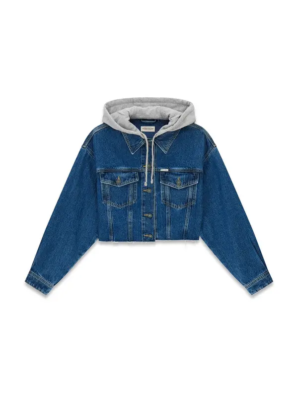 GUESS JEANS GUESS JEANS Prehodna jakna  moder denim