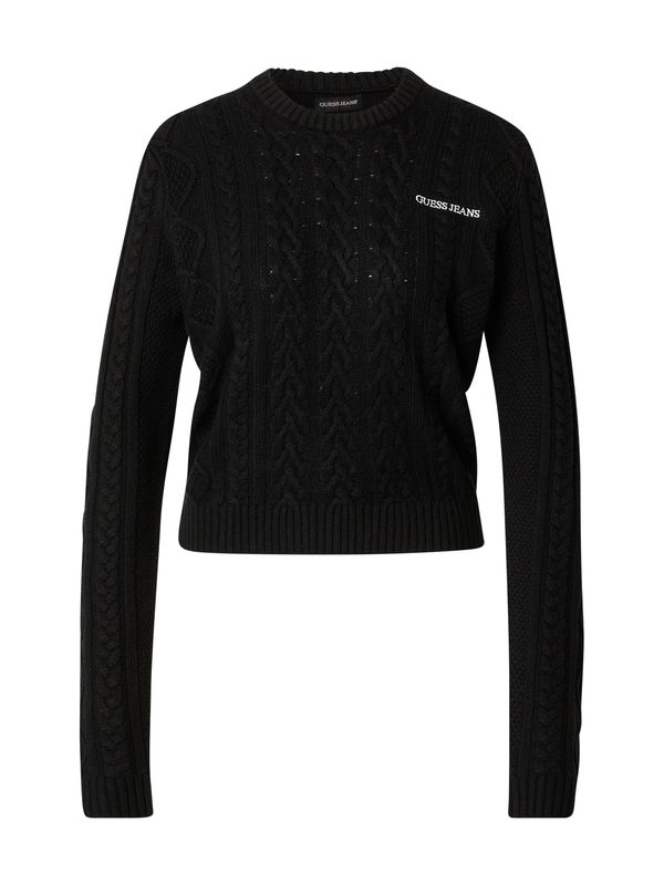GUESS JEANS GUESS JEANS Pulover  črna / bela