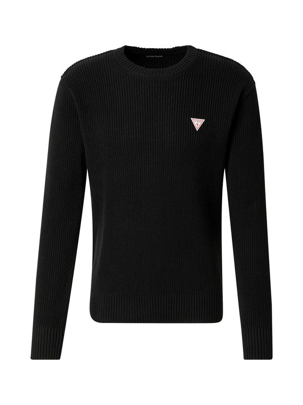 GUESS JEANS GUESS JEANS Pulover  črna