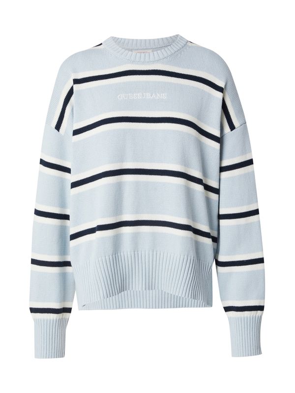 GUESS JEANS GUESS JEANS Pulover  pastelno modra / črna / bela